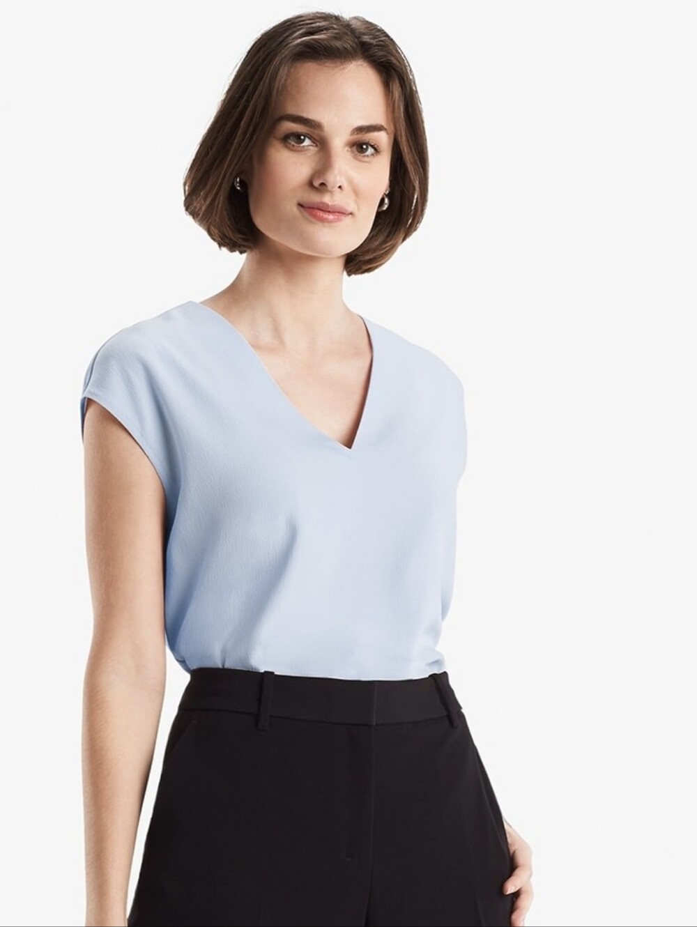 MM Lafleur Ligh Blue Top Blouse Size 3X
